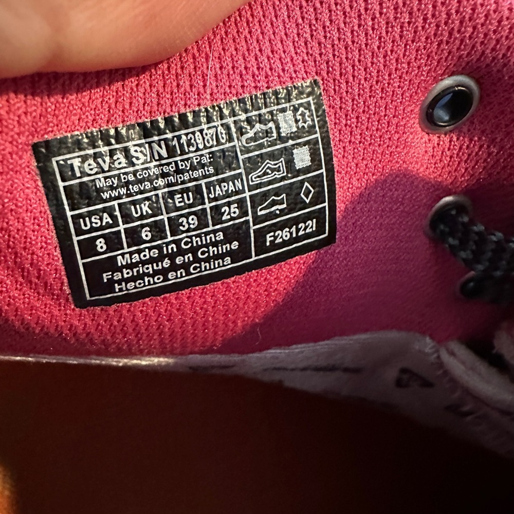 Teva Womens Waterproof Geotrecca Rp Pink, Blue, Tan Hiking Boots US Size 8 - Picture 10 of 13